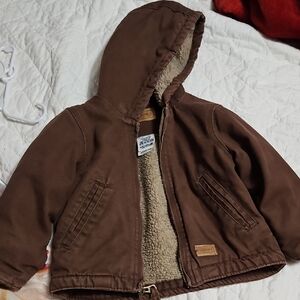 Brown Kids Hooded Jacket